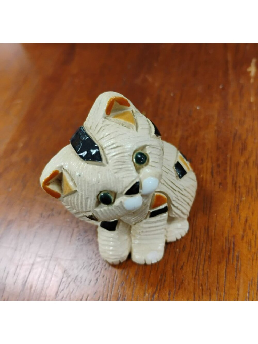 Artesania Rinconada Hand Made Calico Cat Figurine Uruguay Ceramic Kitten - Picture 4 of 9